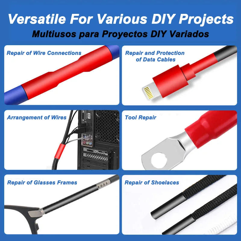 Heat Shrink Tube Kit Thermoresistant Tubing Heat Shrink Wire Wrapping Electrical Connection Cable Insulation Sleeved Protecter