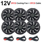 Air Conditioner Vest Cooling Fan 5V or 12V Adjustable Gear High Speed Fan For High Temperature Outdoor Work Fast Cooling DC Fan