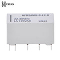 【New】5V coil bistable latching relay DPDT 30VDC 2A 1A 125VAC HFD2/005-S-L2-D realy