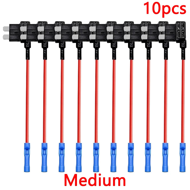 10/5pcs MINI SMALL MEDIUM Size Car Fuse Holder Add-a-circuit TAP Adapter Micro Mini Standard ATM Blade Fuse for Cars Vans