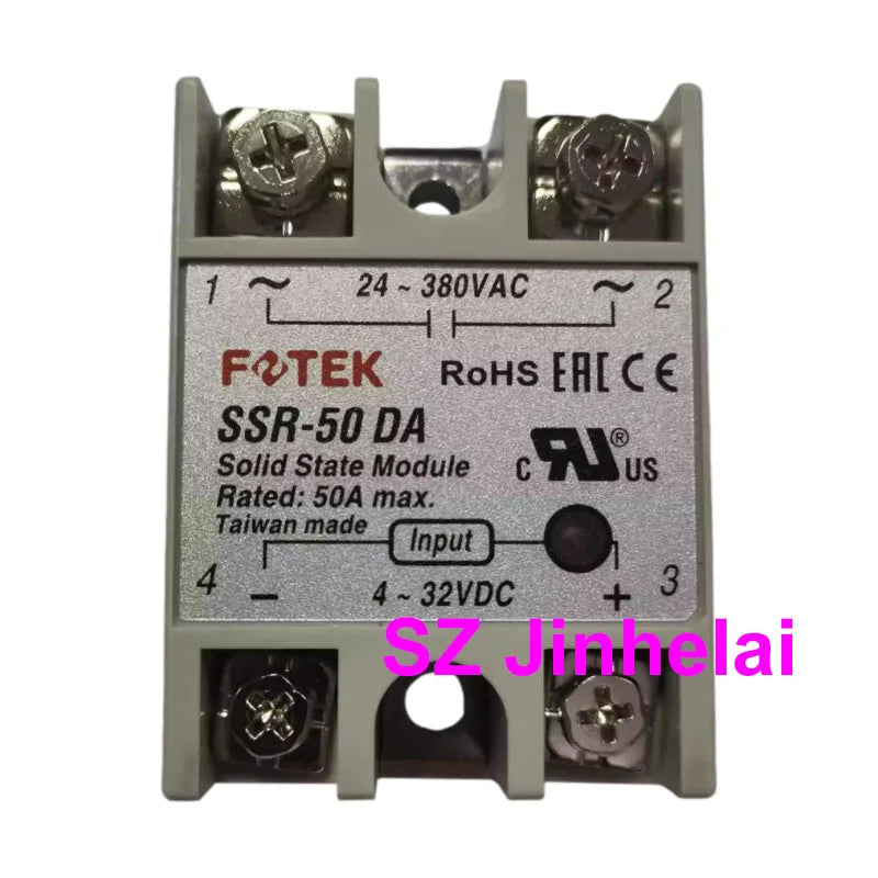 Authentic Original FOTEK Single phase Solid State Relay SSR- 10DA 25DA 40DA 50DA 75DA 10DA-H 25DA-H 40DA-H 50DA-H 75DA-H