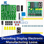 DIY Soldering Practice Training Module 7 Segment Display Decoder Circuit Board for Student Electronic Learning