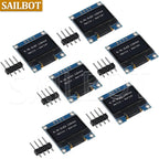 1-10PCS 0.96 Inch OLED Display Module I2C IIC SPI Serial 128X64 SSD1315 LCD 3.3-5V 4 Pin White/Blue/Yellow Blue for Arduino