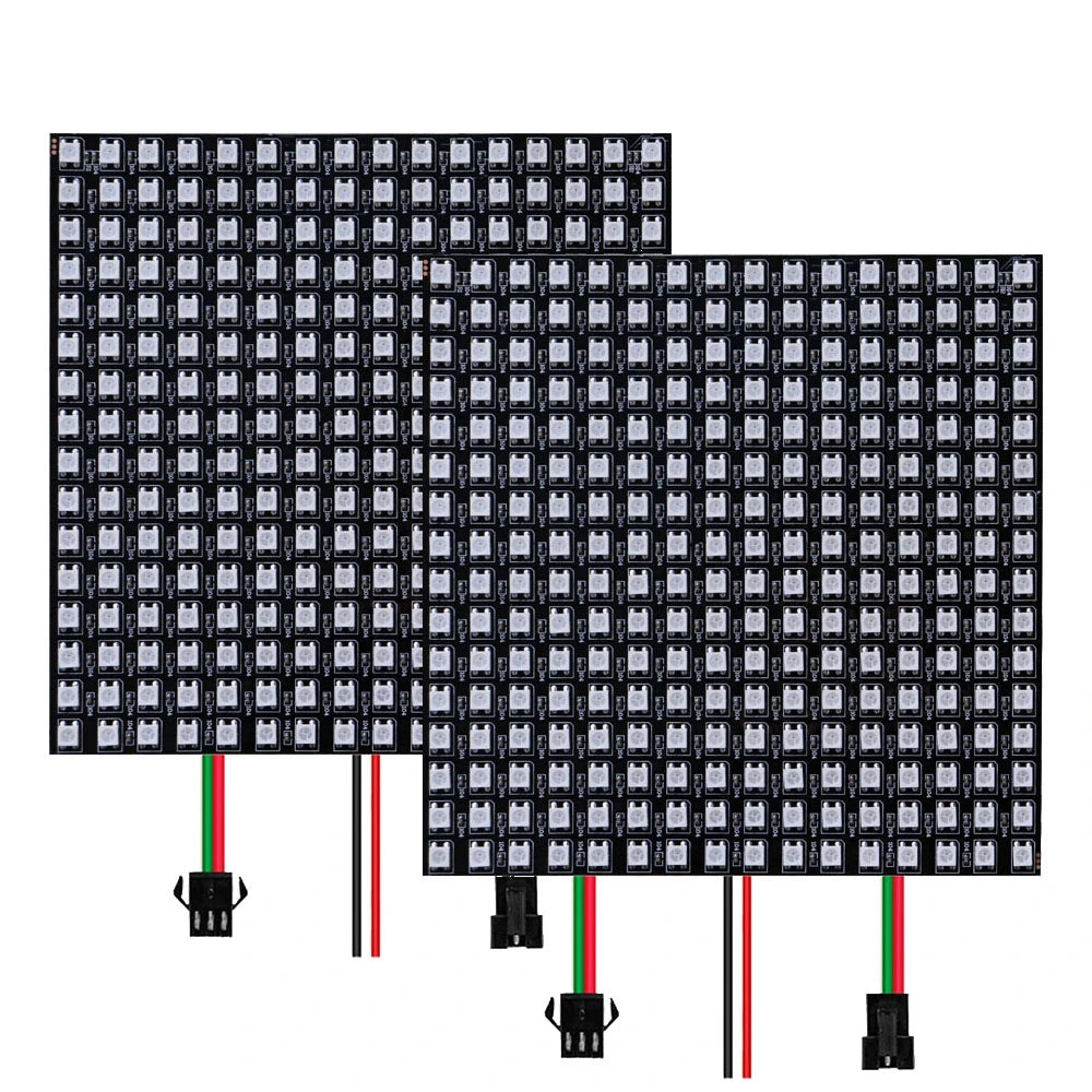 1~2PCS WS2812B 8X8 16X16 8X32 LED Pixel Panel Flexible Matrix Screen WS2812 RGB Led Module Individually Addressable IC DC5V