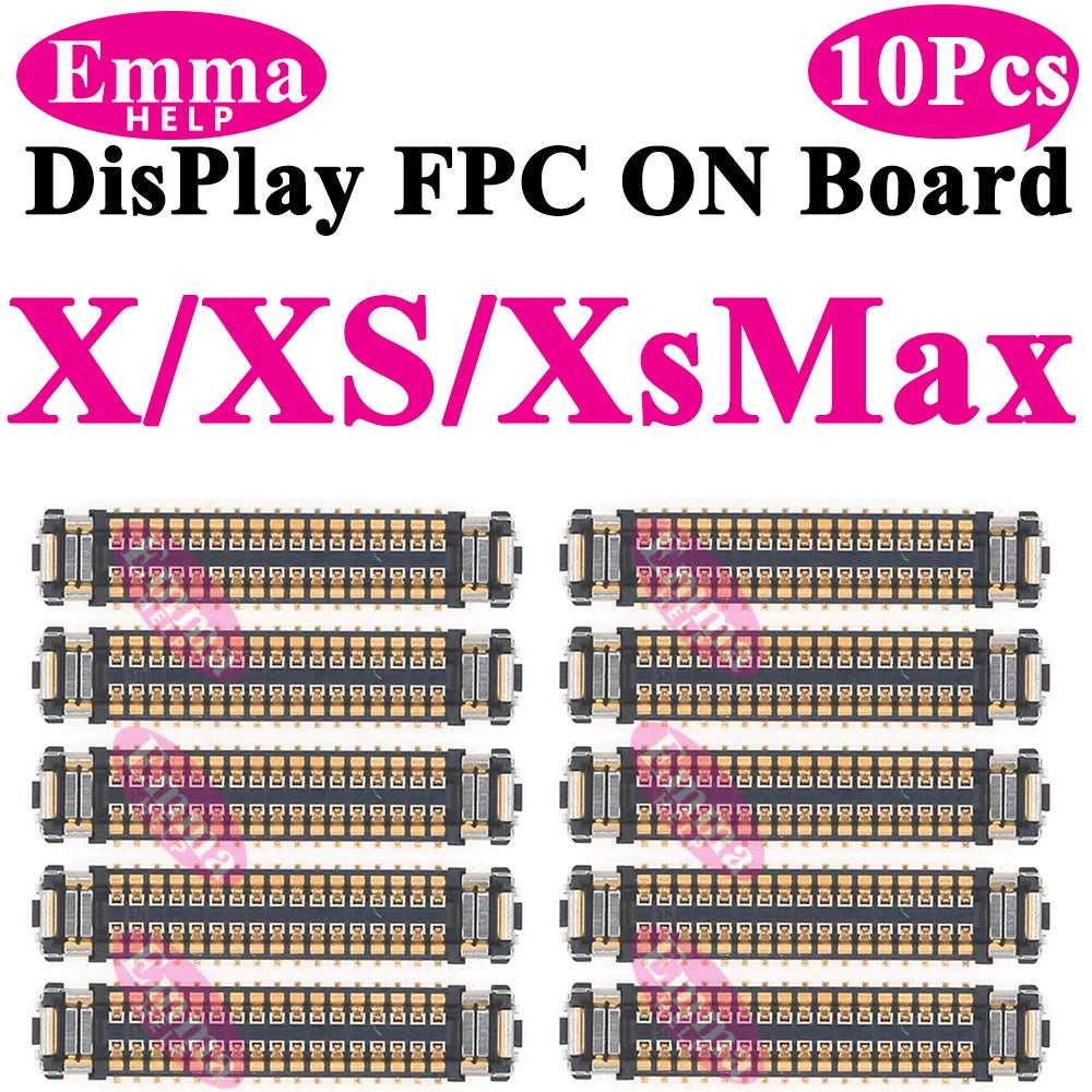 10Pcs LCD Display FPC Connector On Motherboard Screen Logic Board For iPhone 14 13 15 Pro Max Plus 11 12Promax 13Pro XR X XS
