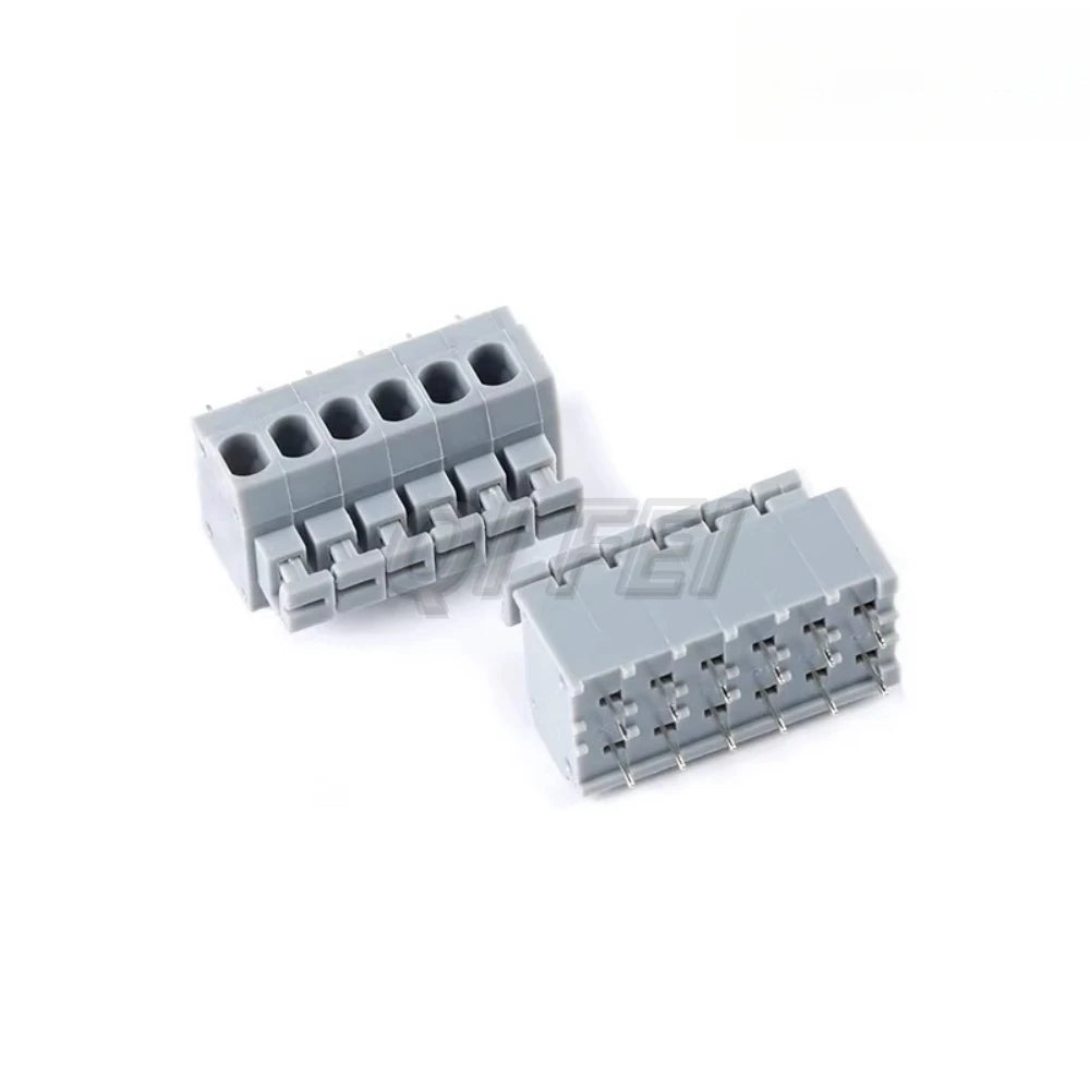 5Pcs KF235 Spring Type PCB Terminal Block KF235 3.81mm Pitch 5.0mm DG235 Screw Free Press Type 235 2P 3P 4P 5P 6Pin Connector