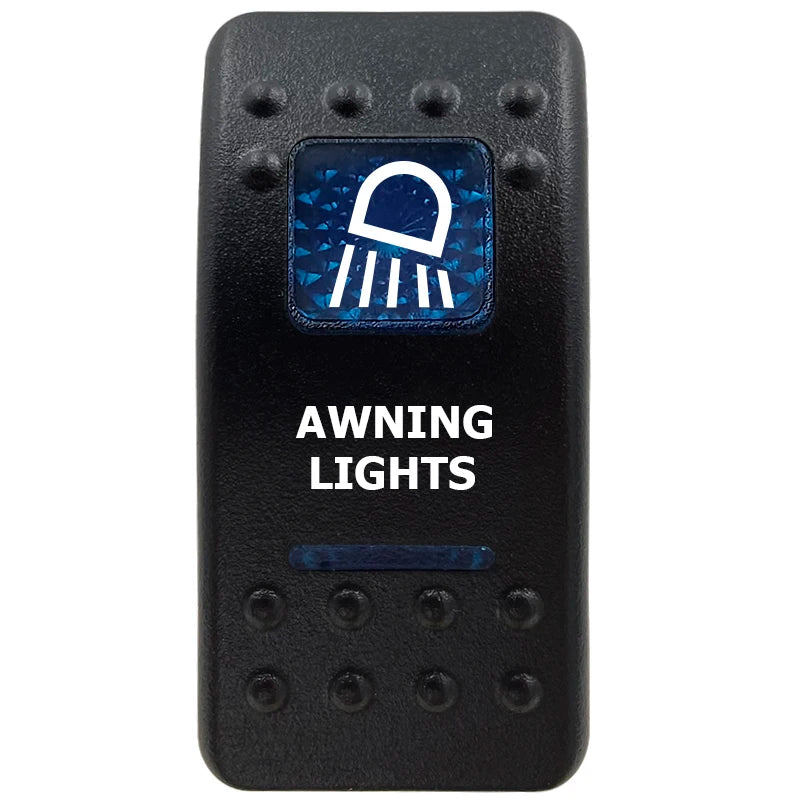 12V Marine Grade Rocker Switch SPST/ON OFF, DPDT/(ON) OFF (ON) Blue Led Light Bar for Carling ARB NARVA Replace Waterproof IP66