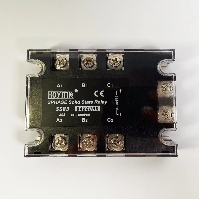 Three Phase Solid State Relay  DC Control AC 380V 3f SSR 40DA 10DA 25DA 80DA 100DA Module 3-32VDC Input 24-480VAC Load