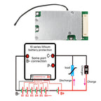 BMS 10S 36V 30A Lithium Battery Protection Board Same Port Split Port with Equalization Battery Balanced Protection Board