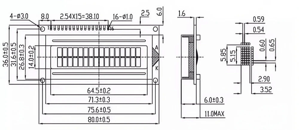 1602A IIC 16x2 LCD Module – Yellow-Green Screen With Level Conversion, 5V For Arduino & MCU Projects