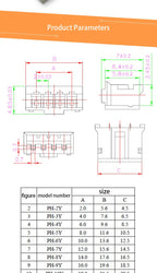 usb touch screen camera terminal cable xh2.54/ph2.0/mx1.25/sh1.0 motherboard usb connection cable