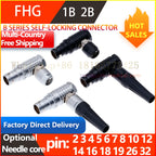 FHG 1B 2B push-pull self-locking aviation connector, 2 3 4 5 6 7 8 10 12 14 16 18 19 26 32 pin audio equipment camera power plug
