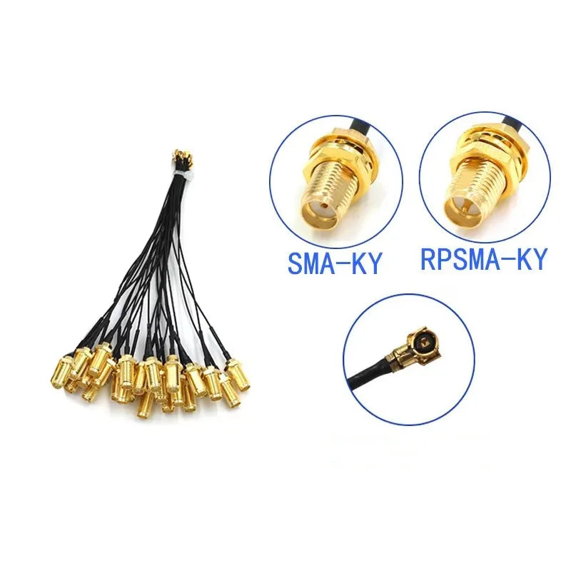 5Pcs SMA Connector Cable Female to IPX4 IPX4 MHF4 to SMA Female RF0.81 Antenna RG0.81MM Cable Assembly RP-SMA-K