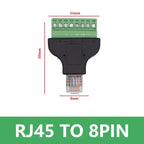RJ45 Female To 8 Pin Connector RJ45 Male To Screw Terminal Adaptor RJ45 Splitter for CCTV DVR CCTV Accessories