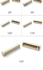 50pcs Micro JST MX1.25 Straight needle/curved needle Connector 2Pin~12Pin Male Pin Header Right Angle 90°/180° 1.25mm Pitch