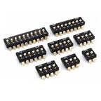 10pcs/lot 2.54 Patch DIP Switch Gold Plated Pin KM-01/2/3/4/5/6/8P/10P 2.54MM SMD