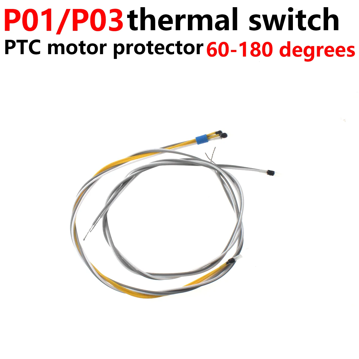 P01/P03 PTC Thermistor Thermal Switch For Motor Protector/Temperature Sensor 60/70/80/90/100/110/120/130/140/150/160℃