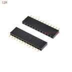 10PCS 2/3/4/5/6/7/8/10/12/16/20/40 Pin Single Row Straight Pin Female Header 2.54MM Pitch Connector Socket 2P/3P/4P/16P/20P/40P