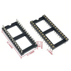 5PCS DIP-8 DIP14 DIP16 DIP18 DIP20 DIP24 DIP28 DIP32 DIP40 PIN Round IC SOCKET  Round Hole DIP IC Sockets Adaptor Solder Type