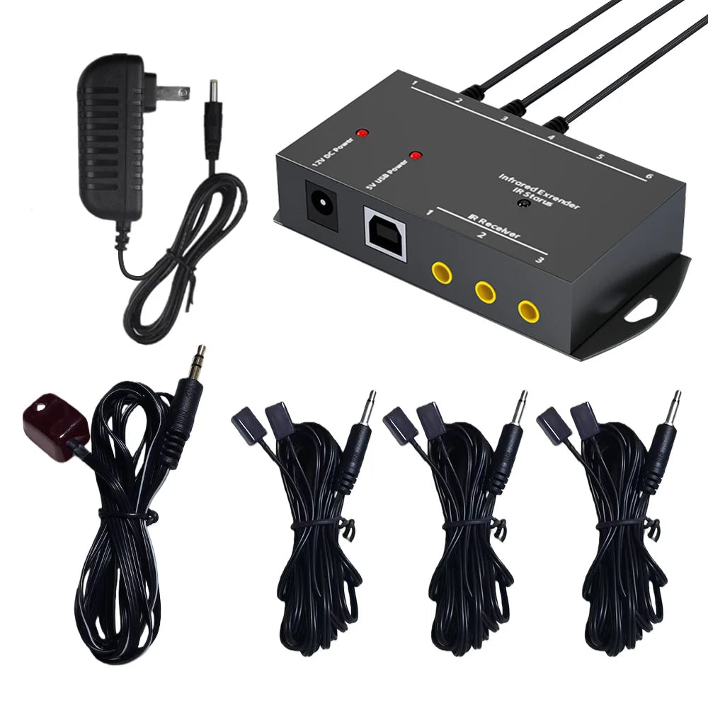 Infrared Repeater Extender Kit, Hidden IR Remote Extender Set, Suitable for Remote Control Extender Kit of Infrared Devices-LD