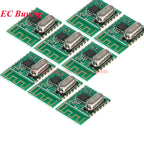 10Pcs/1pc MD7105-SY A7105 2.4G 2.4GHZ Wireless Transceiver Module 3.3V Similar CC2500 NRF24L01 500KHz Step FSK/GSK Modulation
