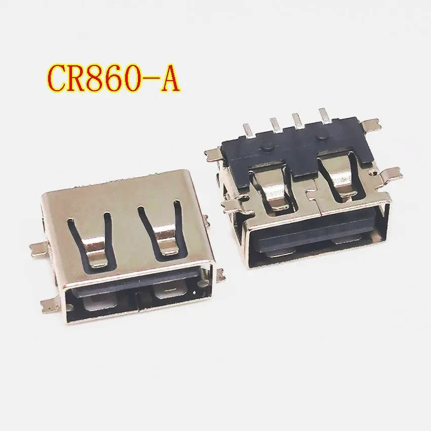 10/30/50PCS USB 2.0 4Pin A Type Female Socket Connector G54 2 Feet 90 Degree Data Transmission Charging