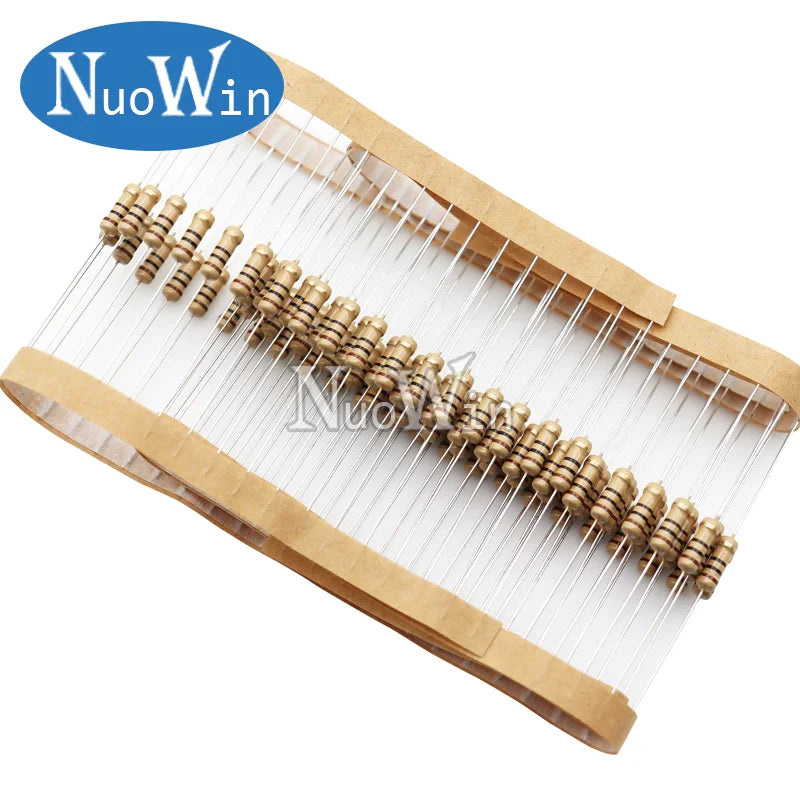 100pcs/lot 1/2W Carbon Film Resistor 5% 1R-10M 10R 22R 47R 100R 150R 470R 1K 3.3K 10K 22K 220K 470K 0.1 0.22 470 ohm 0.5W