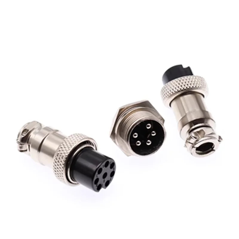 2Sets GX16 2/3/4/5/6/7/8/9 Pin Male & Female 16mm Circular Aviation Socket Plug Wire Panel Connector