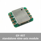 GY‑95T Nine‑Axis Sensor Module High Precision IMU Inertial Measurement Unit Attitude Sensor With CH340 USB Baseboard