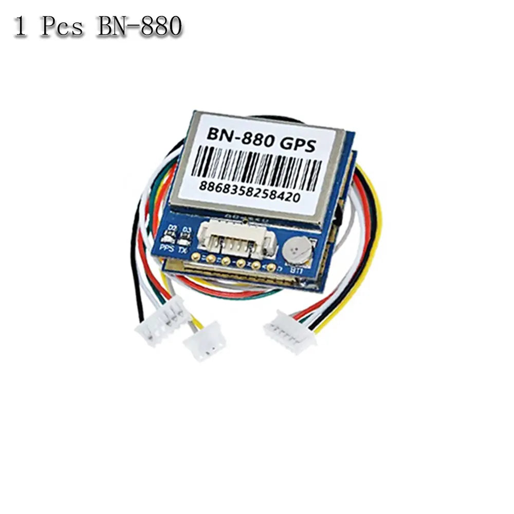 BN220 BN-880 GNSS Module, 3.0V-5.0V TTL Level GPS GLONASS Dual GPS Module with Built-in FLASH Antenna for RC Drone Airplane