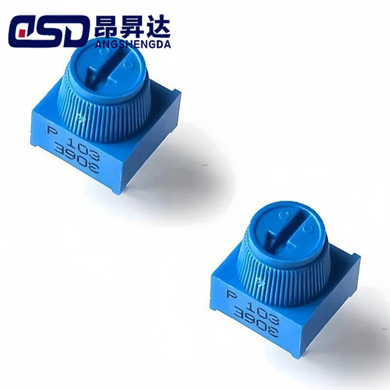 5PCS 3386P 10K 1k 2k 5k 10k 20k 50K 100K 200K 500K 1M Through Hole Trimmer Potentiometer Cermet Turn Top Adjustment