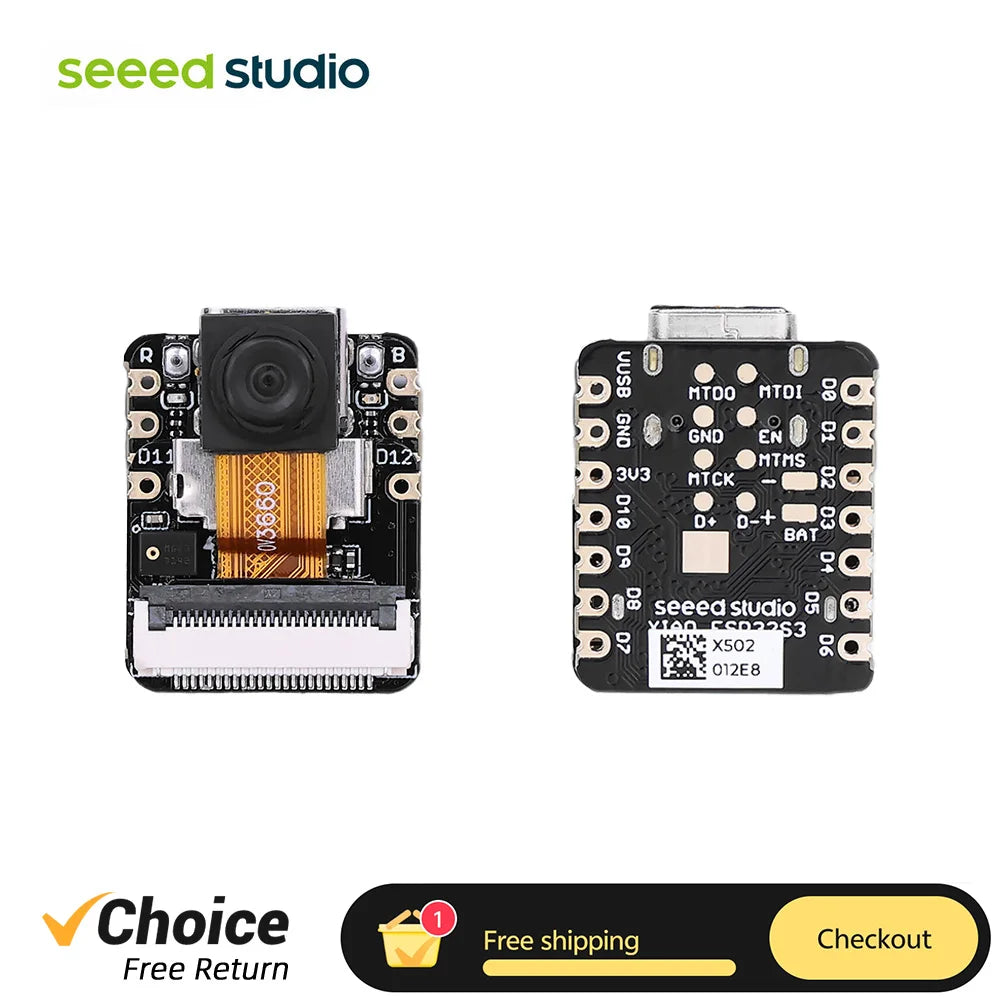 Seeed Studio XIAO ESP32 S3 Sense Development Board Wi Fi BLE Camera Microphone 8MB PSRAM FLASH for AIoT Embedded ML Projects