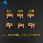 5Pcs TTC Dustproof Gold Switch 30 60 80 Million Clicks Lifetime Game mouse button Gold Contactor mouse left right micro Switches