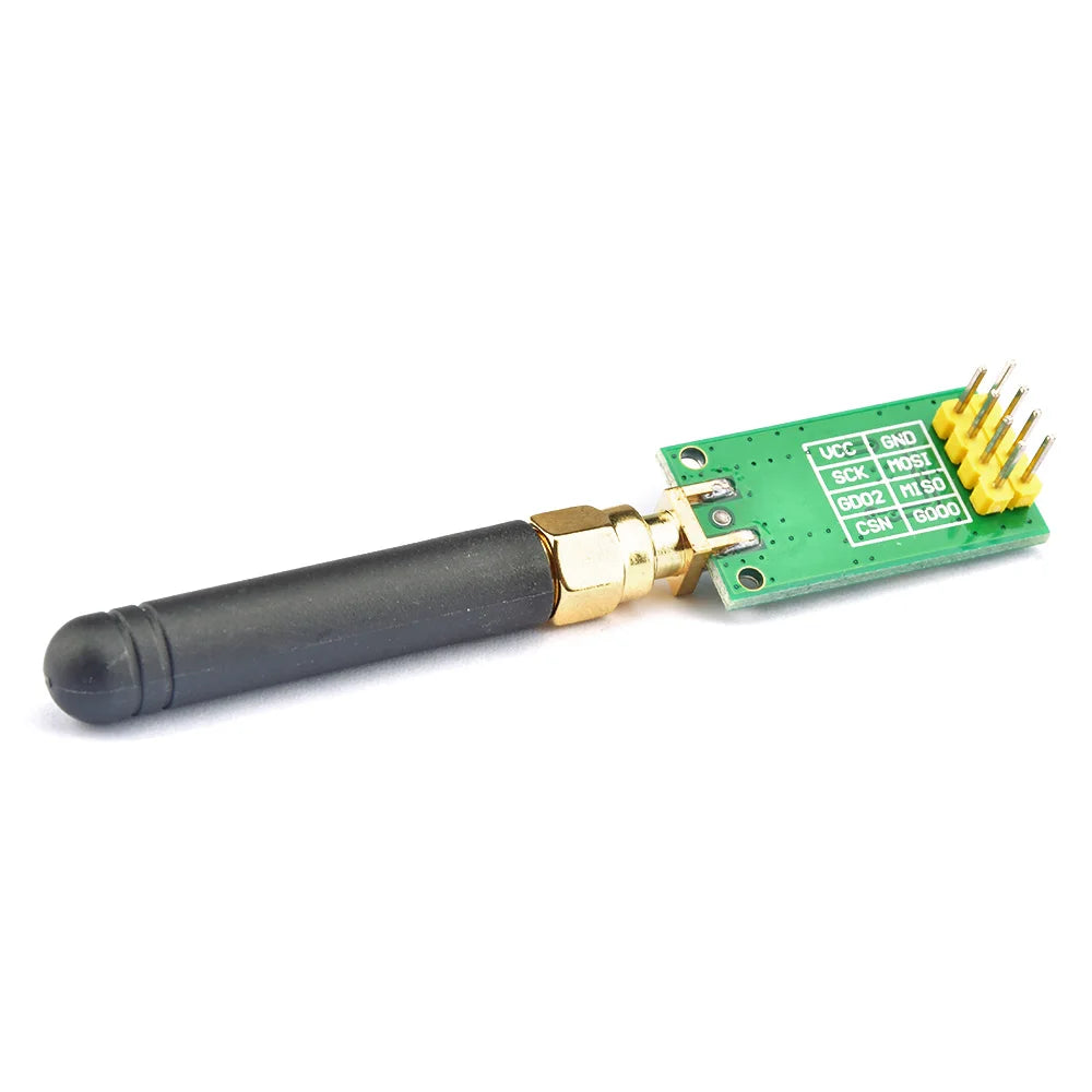 433 MHz Wireless Transceiver CC1101 with Antenna, RF Transceiver Module, 1.8–3.6V Long-Range Transmission Module
