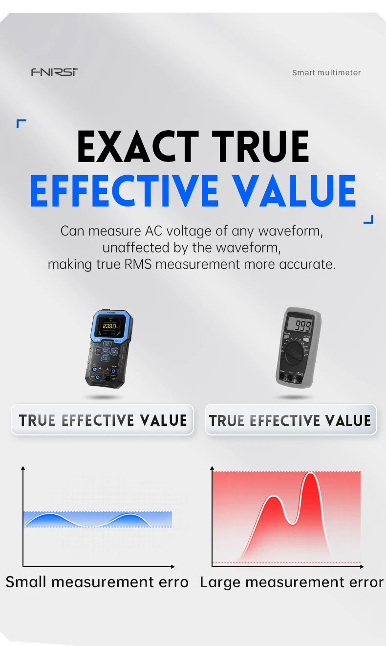 Smart Digital Multimeter FNIRSI DMT‑99 10000 Counts True RMS NCV Capacitance Temperature Current Voltage Multifunctional Tester