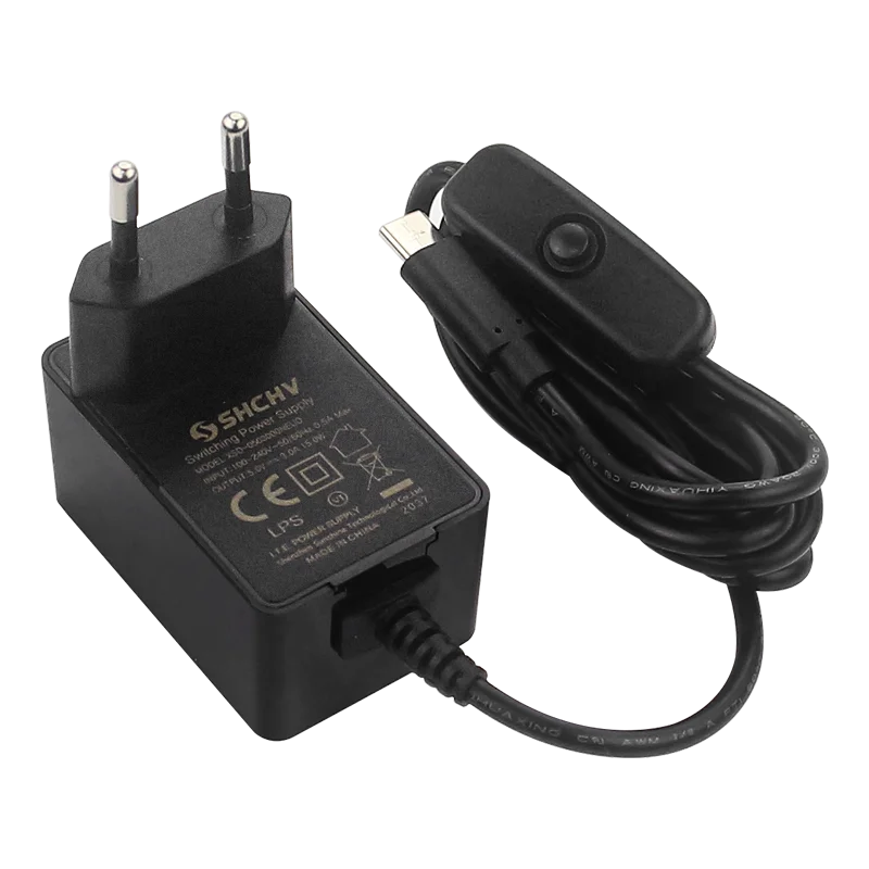 Raspberry Pi 5V 3A Power Supply 15W High Quality USB Type C Power Adapter with CE Certification for Orange Pi 3 4 LTS