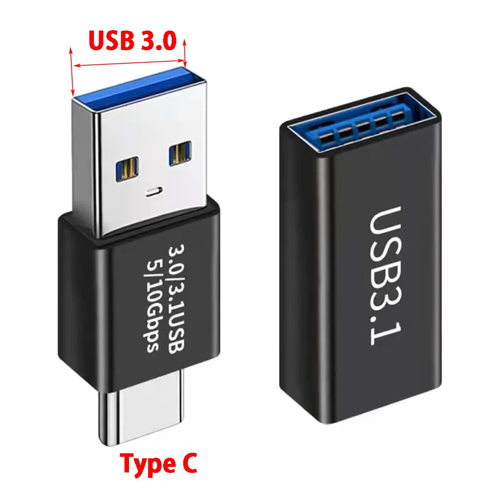 1pcs USB 3.1 To USB 3.0 OTG Charger Adapter Connector Type-C to USB Male To Type-c Adapt Converter for PC MacBook Car USB ipad