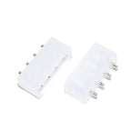 5pcs 5.08mm Pitch Molex White Big 4p 4d Female Socket Straight Hollow Needle for Pc Computer Atx Ide Power Connector