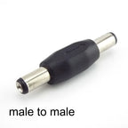 5.5*2.1mm / 5.5x2.1 Mm DC Double Male to Male Power Socket Connector CCTV Female to Female Panel Mounting Jack Adaptor