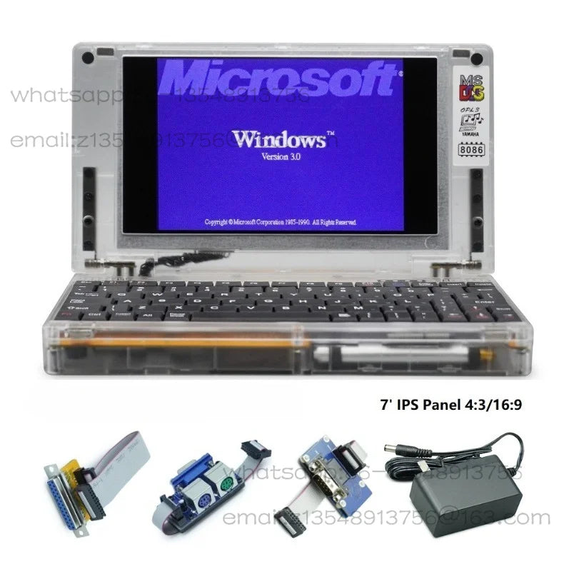 8086/8088 processor retro handheld computer, support DOS Windows 3.0 nostalgic micro industrial control host