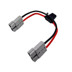 50A Gray Plug Connector Terminal 6mm 10AWG Solar Panel Extension Cable Silicone with Fuse for Car Battery Solar Panel Connect