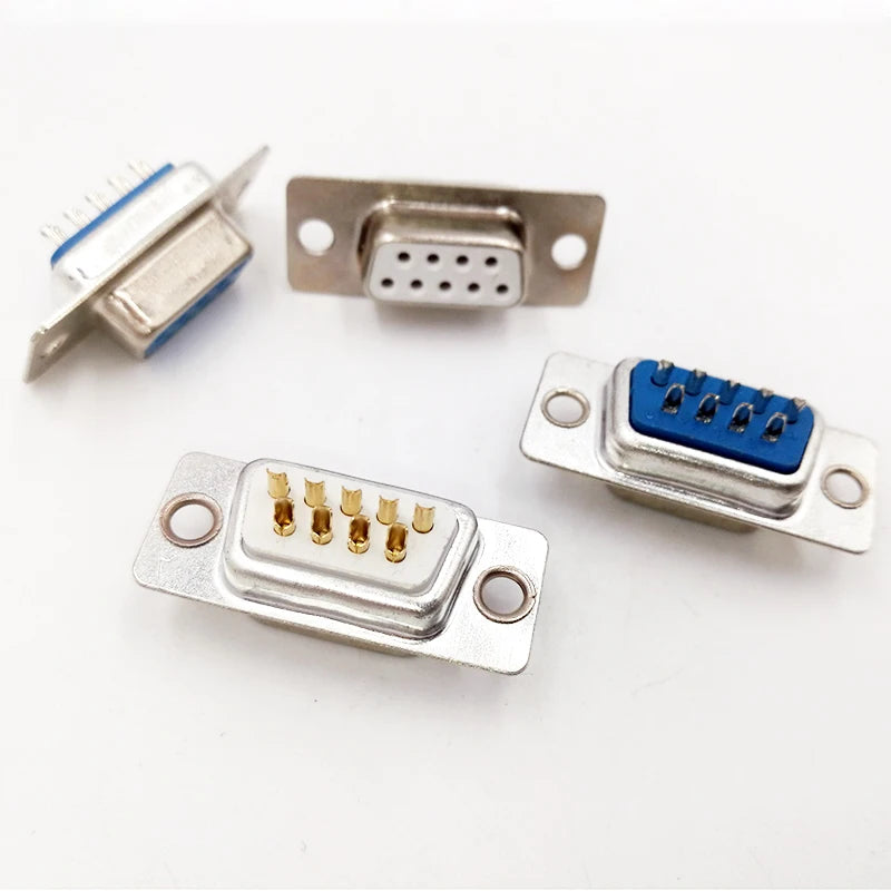 10PCS DB9 Adapter Connector Core RS232 Serial COM Plug Connectors Hole/pin DB15 Female Male Port Socket D Sub DP9 Plastic Case