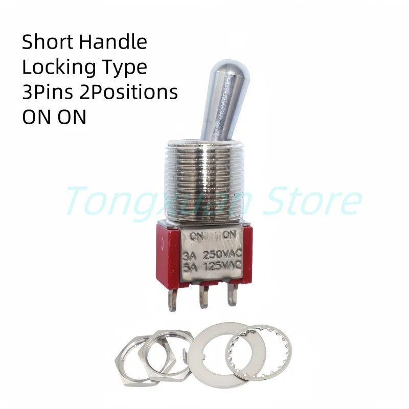 1pc SH T8013-Z1 12mm ON-OFF-ON SPDT DPDT 3/6/12PinS 2/3Position Maintained Toggle Switch Large Long Handle 3A 250VAC/5A 125VAC