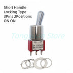 1pc SH T8013-Z1 12mm ON-OFF-ON SPDT DPDT 3/6/12PinS 2/3Position Maintained Toggle Switch Large Long Handle 3A 250VAC/5A 125VAC