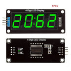 TM1637 0.56 inch Digital Tube Clock Module 4-Digit 7 Segments Double Dots LED Display for Arduino Red Blue Green Yellow White
