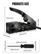 AMPCOM RJ45 Crimper CAT7 Crimping Tool for Pass Through RJ11 RJ45 Connector CAT6 CAT5E Modular Plugs With Wire Stripper Cutter