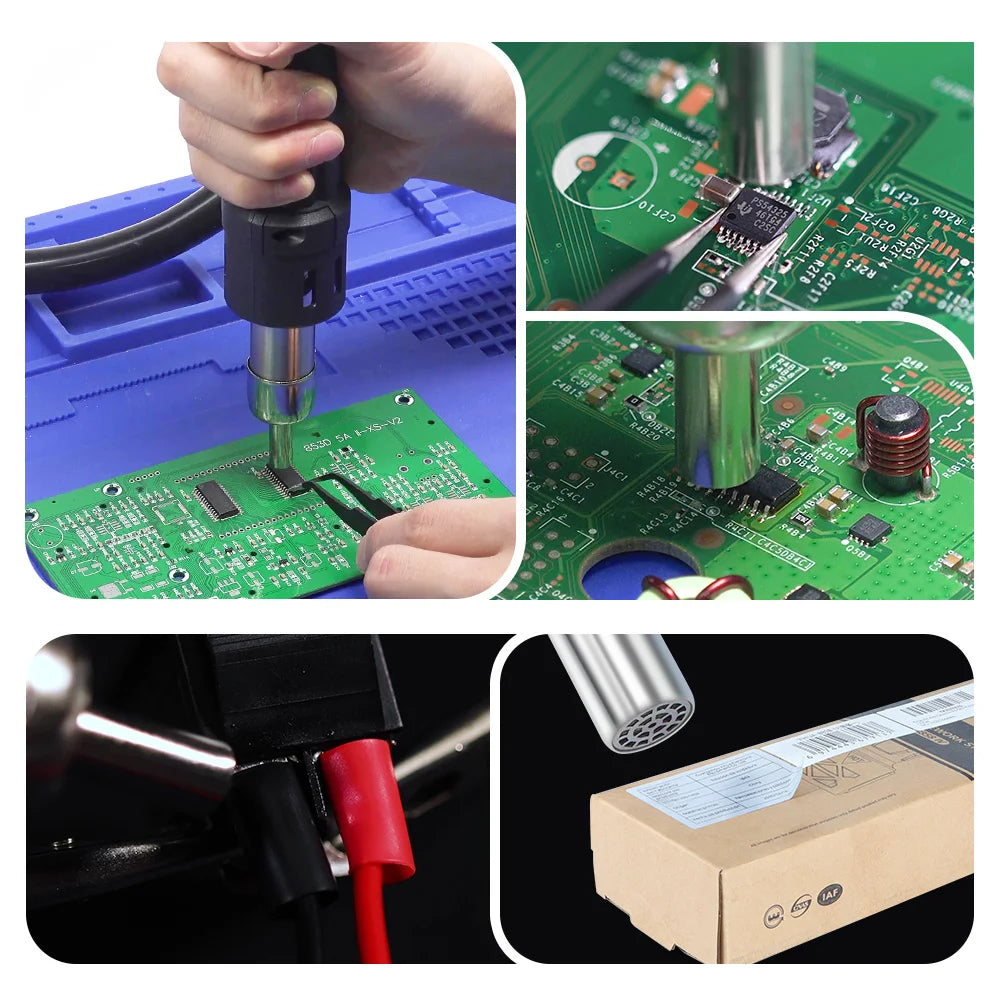 Silverflo Soldering Station 600W 857D+Hot Air Rework Welding Station Heat Gun With Twin-Turbo Blower for BGA SMD SOIC Repair