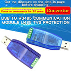 Industrial USB To RS485 Communication Module Bidirectional Half Duplex Serial Line Converter TVS Protection U485CH340G Converter