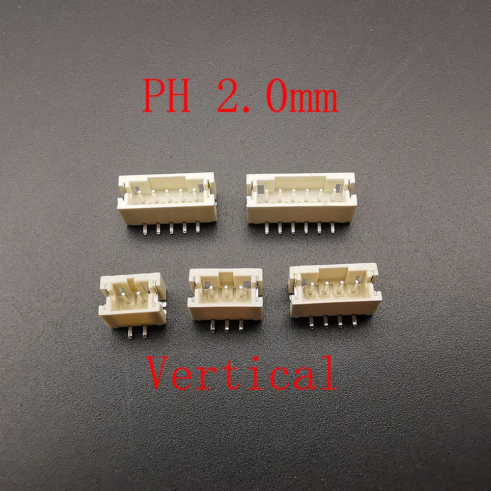 10Pcs XH 2.54 / PH 2.0 / ZH 1.5 / JST 1.25mm /SH 1.0mm Pitch 2/3/4/5/6 Pin Male Plug Housing SMD Connector Horizontal / Vertical