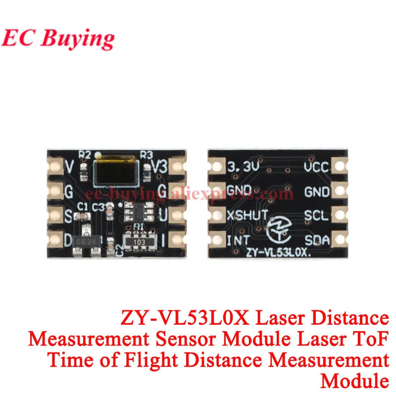 1-10Pcs VL53L0X V2 VL53L1X VL53L3CX VL53L4CD VL6180X  VL53L8CX VL53L7CX Time-of-Flight ToF Laser Ranging Sensor Module IIC